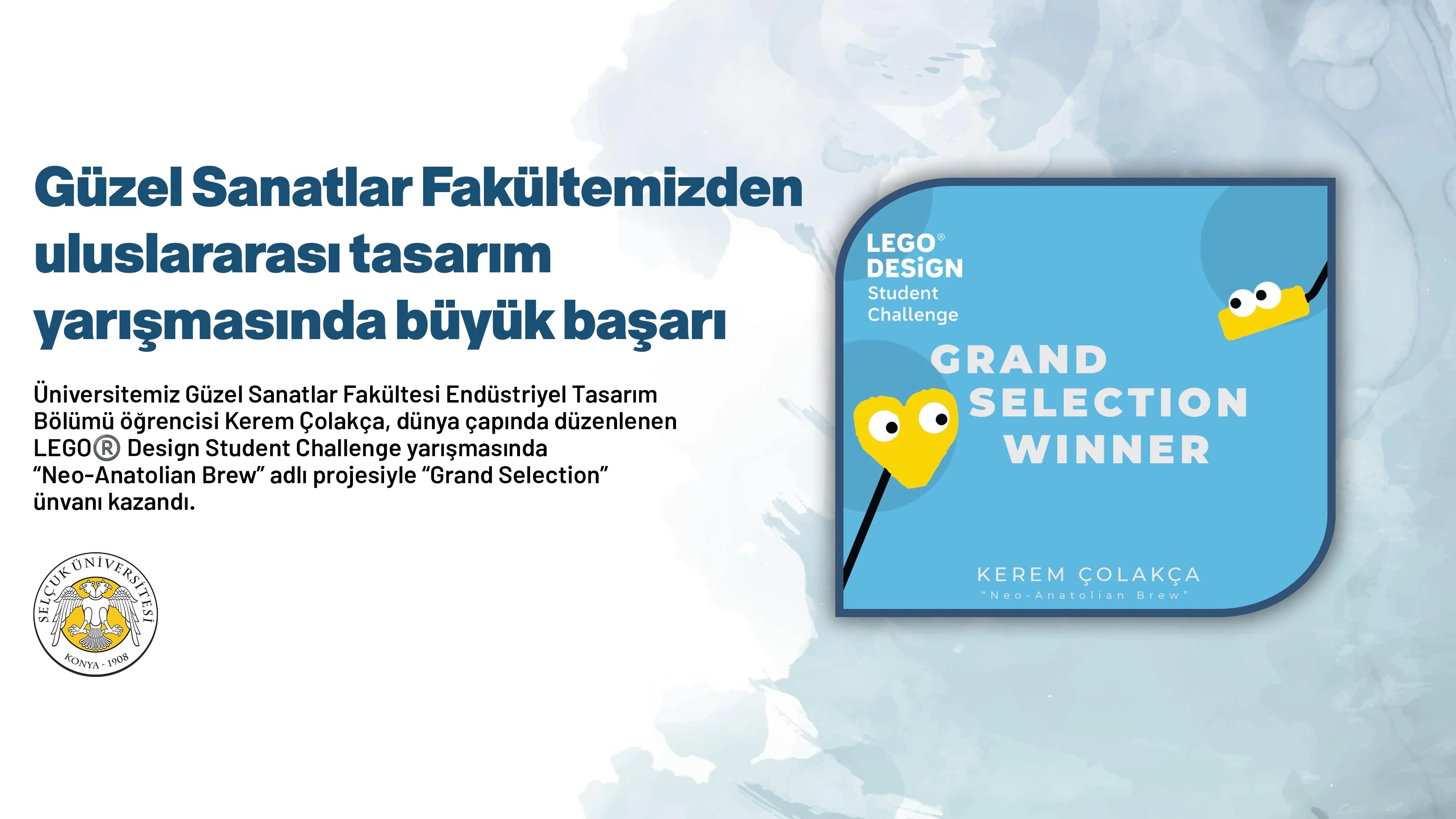 Güzel Sanatlar Fakültemizden uluslararası tasarım yarışmasında büyük başarı